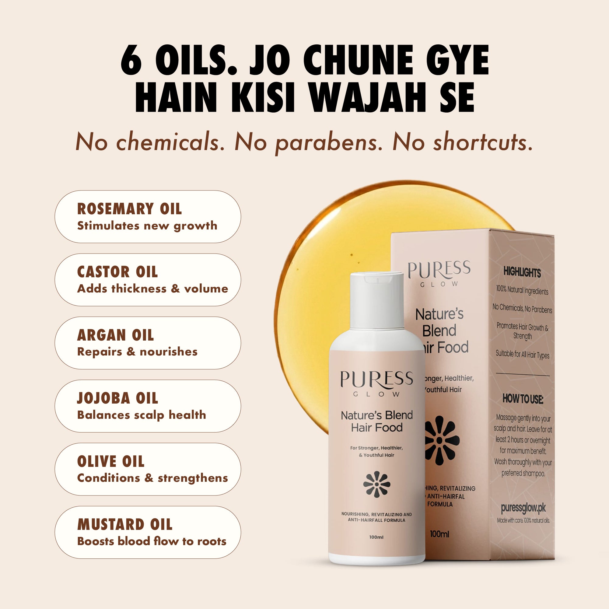 Nature's Blend Hair Food - Premium Hair Oil